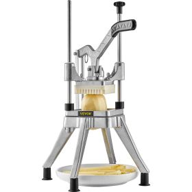 VEVOR Commercial Vegetable Fruit Chopper 1/4" Blade Heavy Duty Professional Food Dicer Kattex French Fry Cutter Onion Slicer Stainless Steel for (Quantity of Accessories: 2 Piece, Slice Thickness: 1/4 inch)